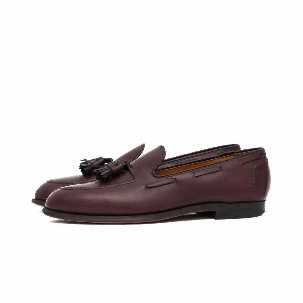 654$ ALDEN 769 Burgundy Leather Tassel Loafers D Hand-Made in USA US 10 D